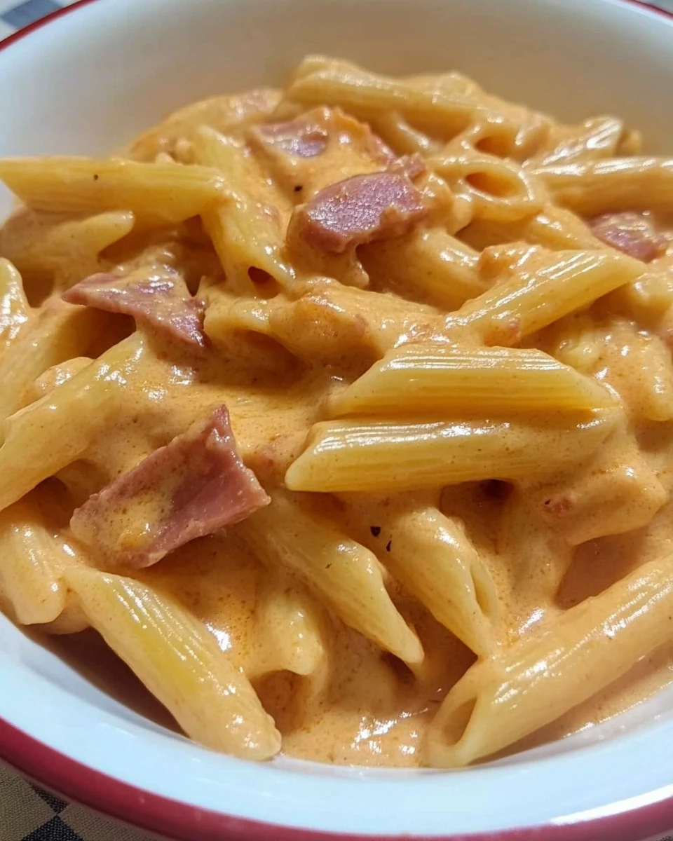 Delicious Penne Fumè pasta dish with rich flavors