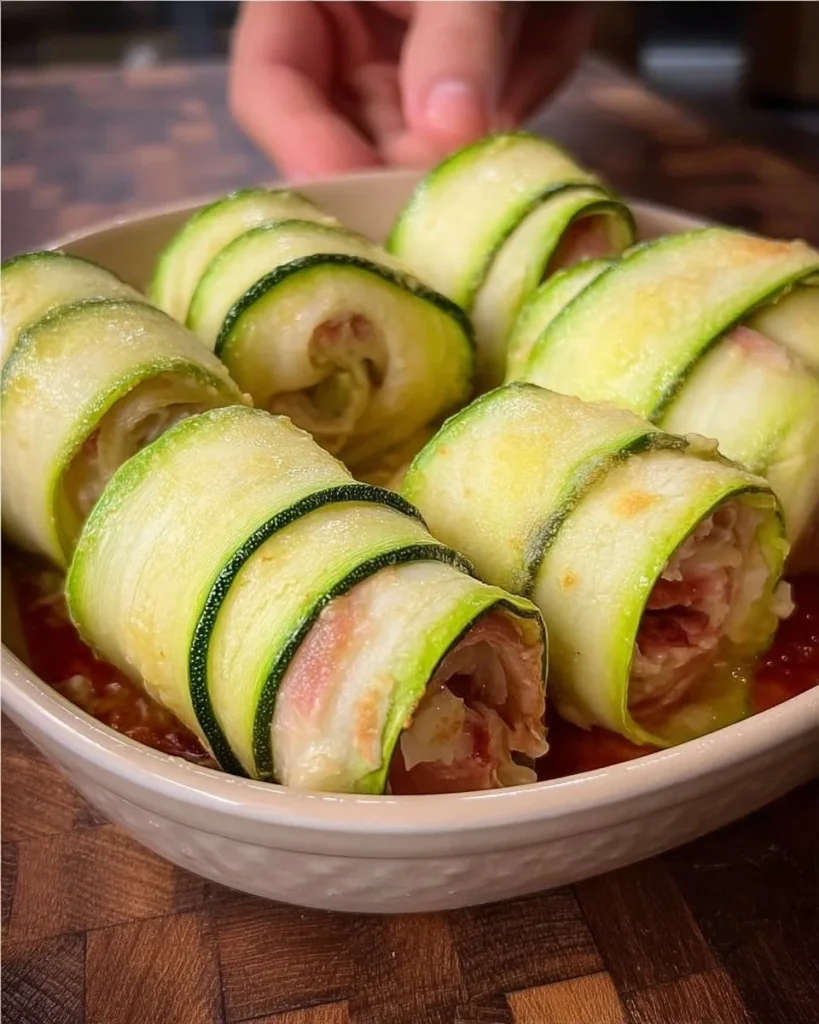 Cannelloni di zucchine ripieni e cotti al forno