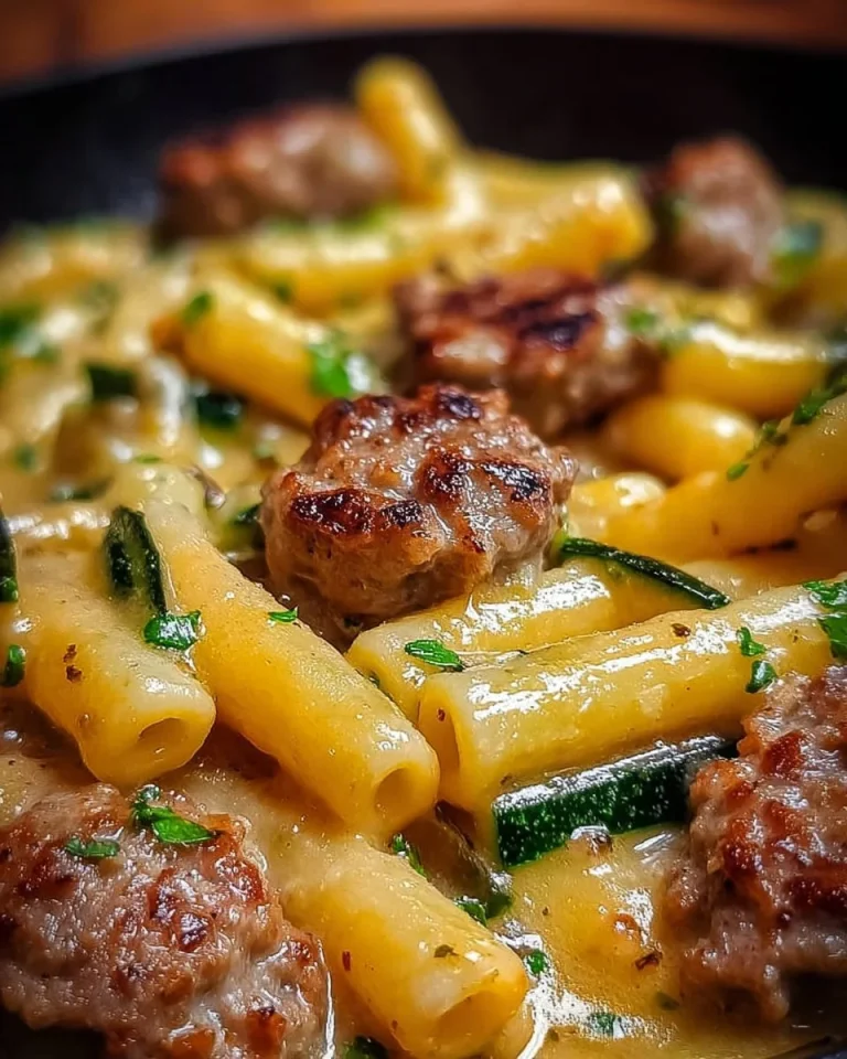Pasta caserecce con salsiccia, zucchine e crema di Philadelphia
