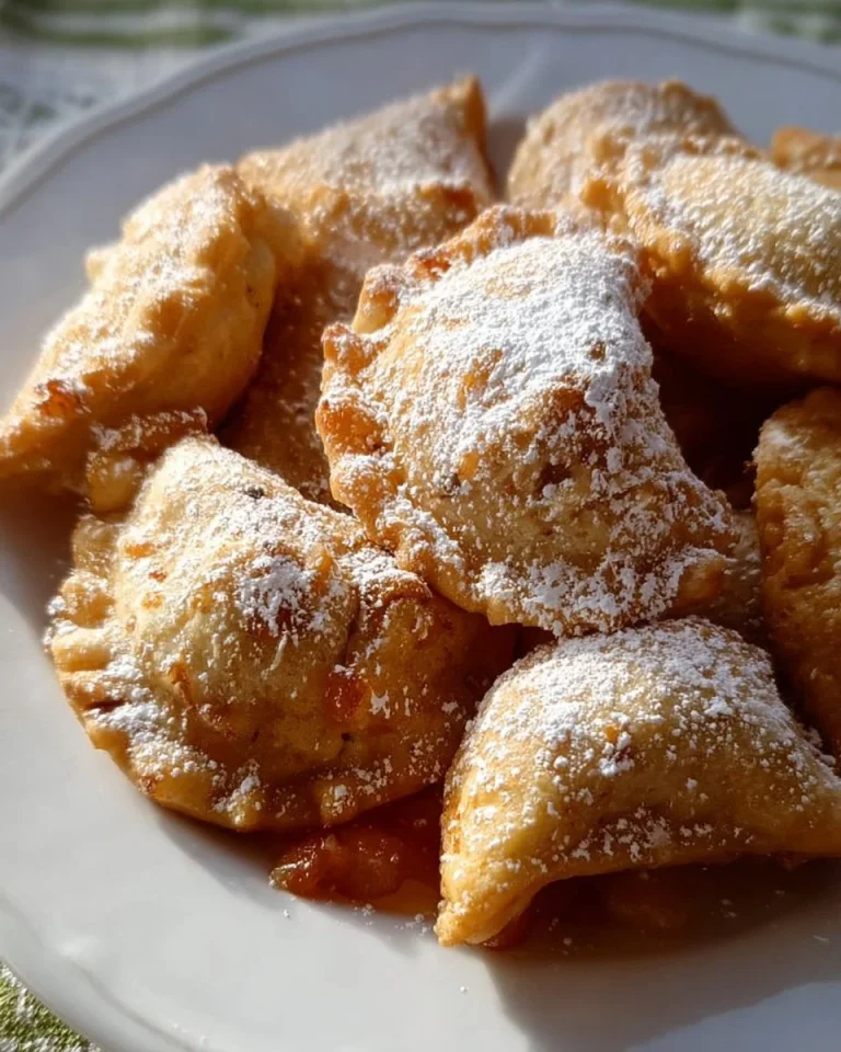 Cassatelle dolci tradizionali italiane servite con zucchero a velo