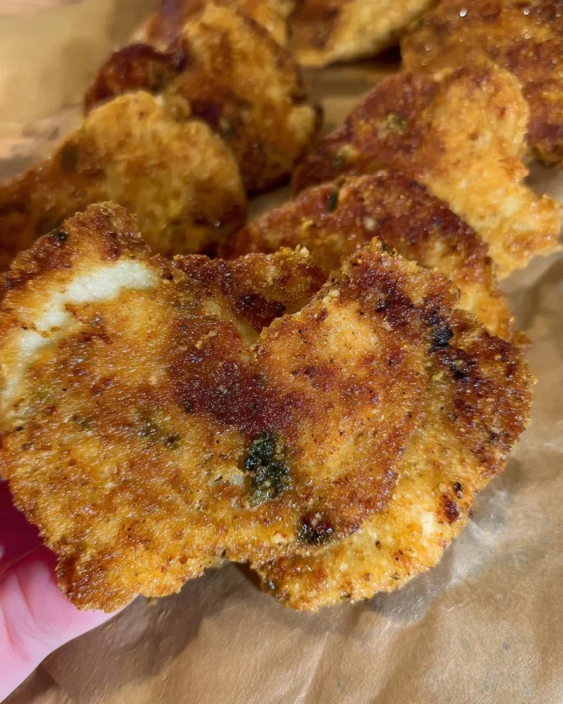 Cotolette di Finocchi dorate e croccanti su un piatto bianco