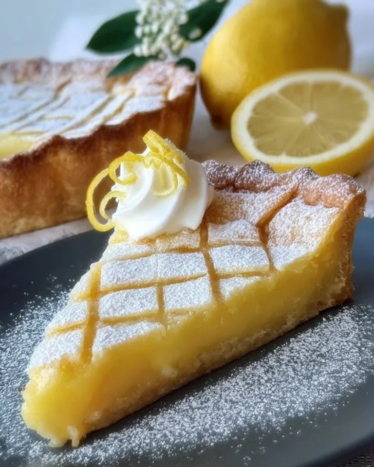 Crostata limone con crema al limone, dolce fresco e goloso