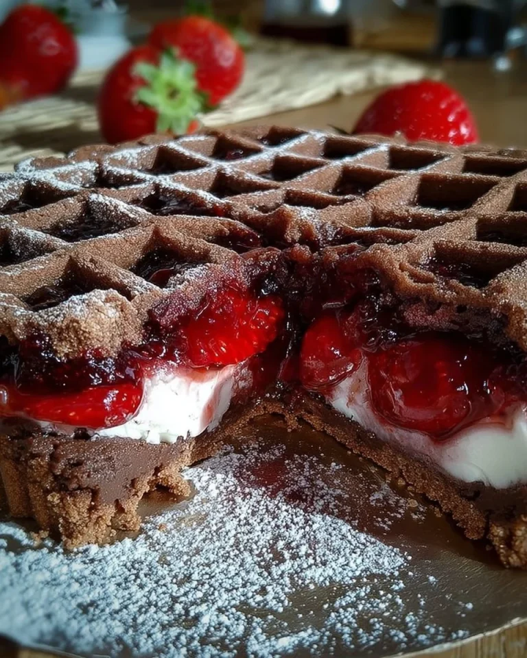 Crostata di frolla al cacao con ricotta e marmellata di fragole