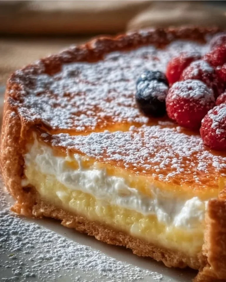Deliziosa Crostata Paradiso decorata con frutta fresca e crema