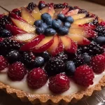 Crostata Senza Cottura con frutta fresca e crema