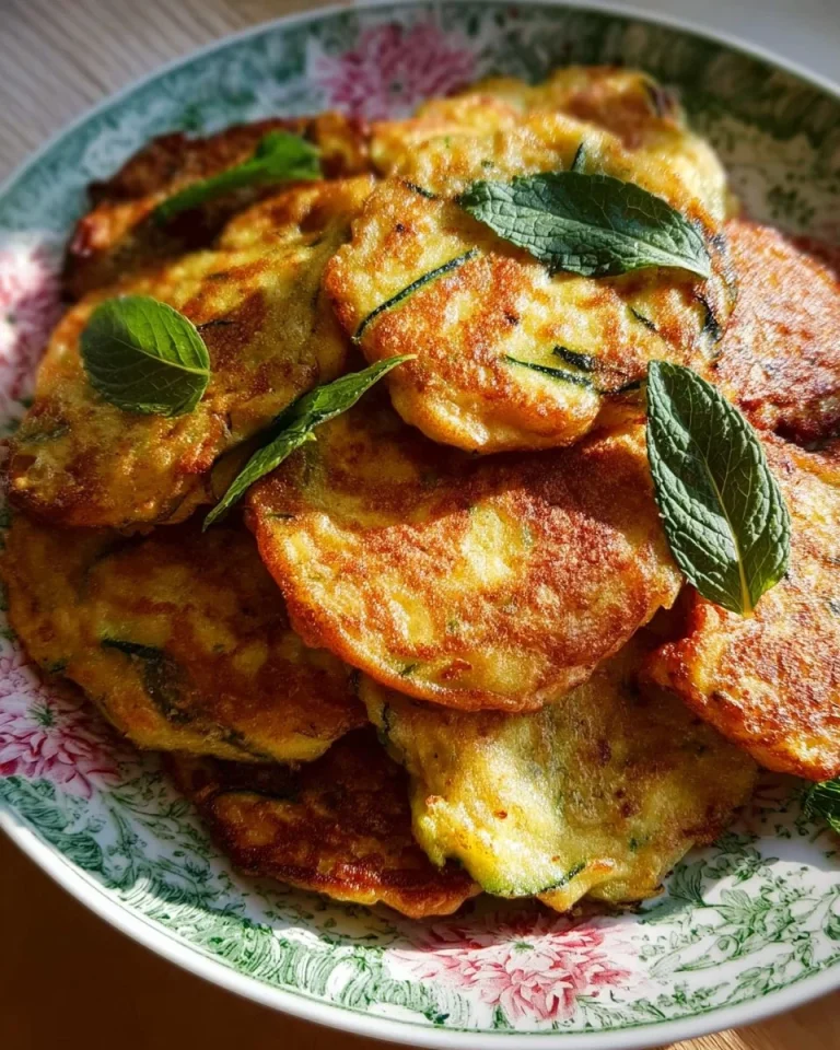 Frittelle di Zucchine croccanti e dorate servite su un piatto