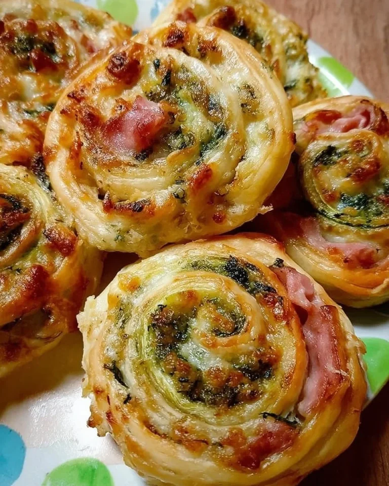 Girelle di pasta sfoglia farcite con zucchine, cotto e galbanino