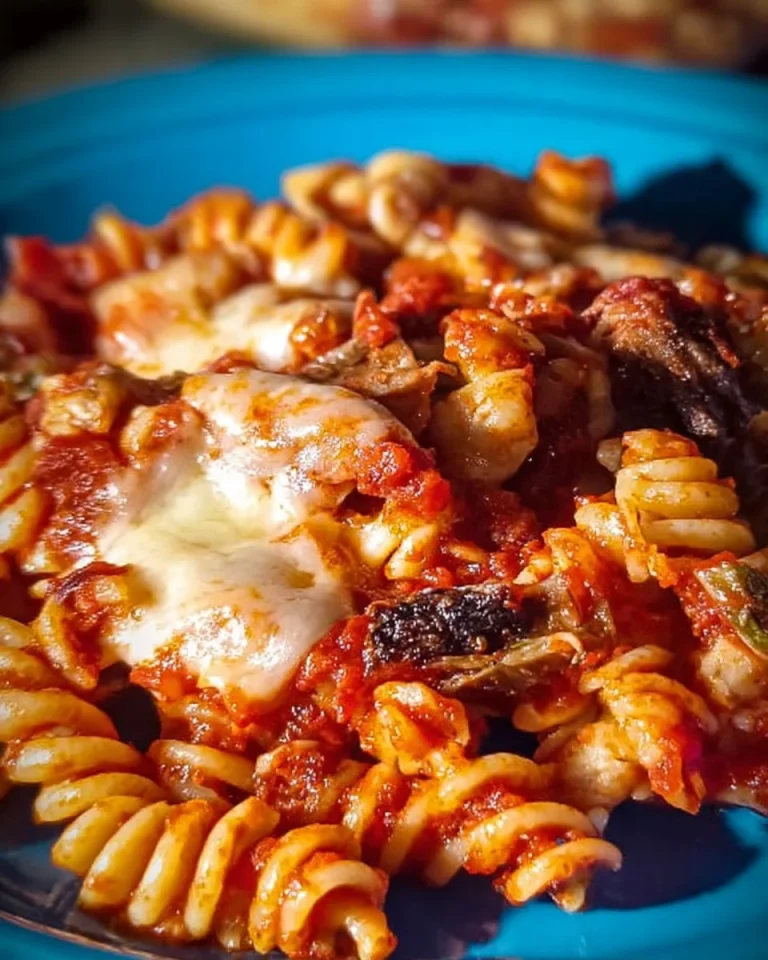 Piatto di Gnocchetti Sardi alla Parmigiana con formaggio fuso e pomodoro
