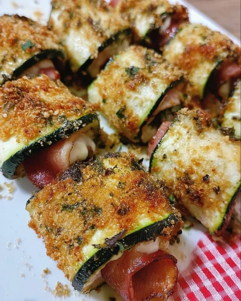 Involtini di Zucchine farciti con formaggio e erbe aromatiche
