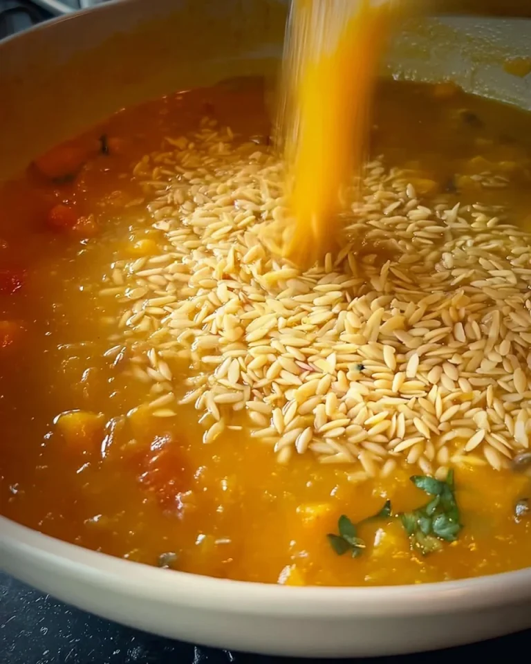 Minestrina di lenticchie rosse servita in una ciotola.