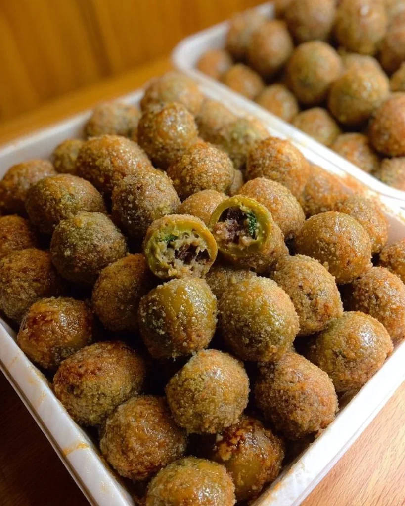 Olive ascolane ripiene, un delizioso antipasto tradizionale italiano