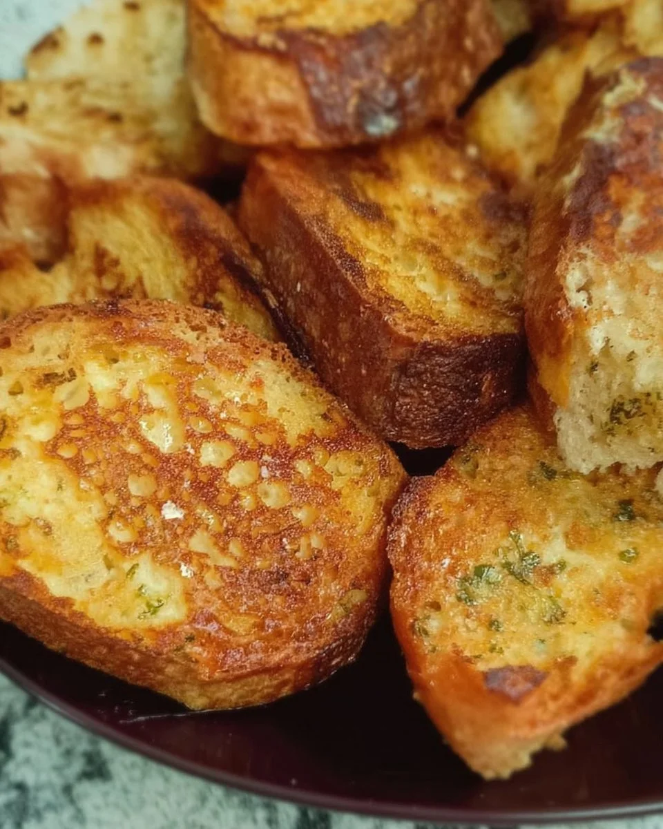 Pane fritto croccante e dorato servito su un piatto.