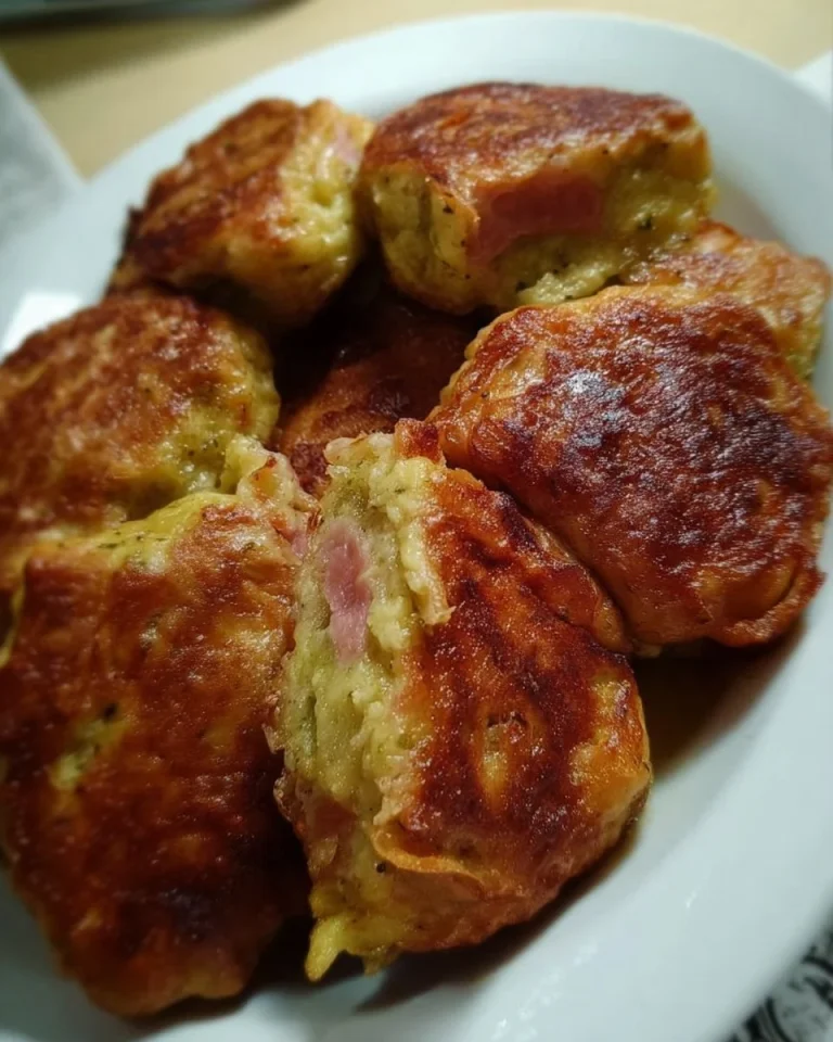 Polpette di cavolfiore e prosciutto cotto pronte da servire