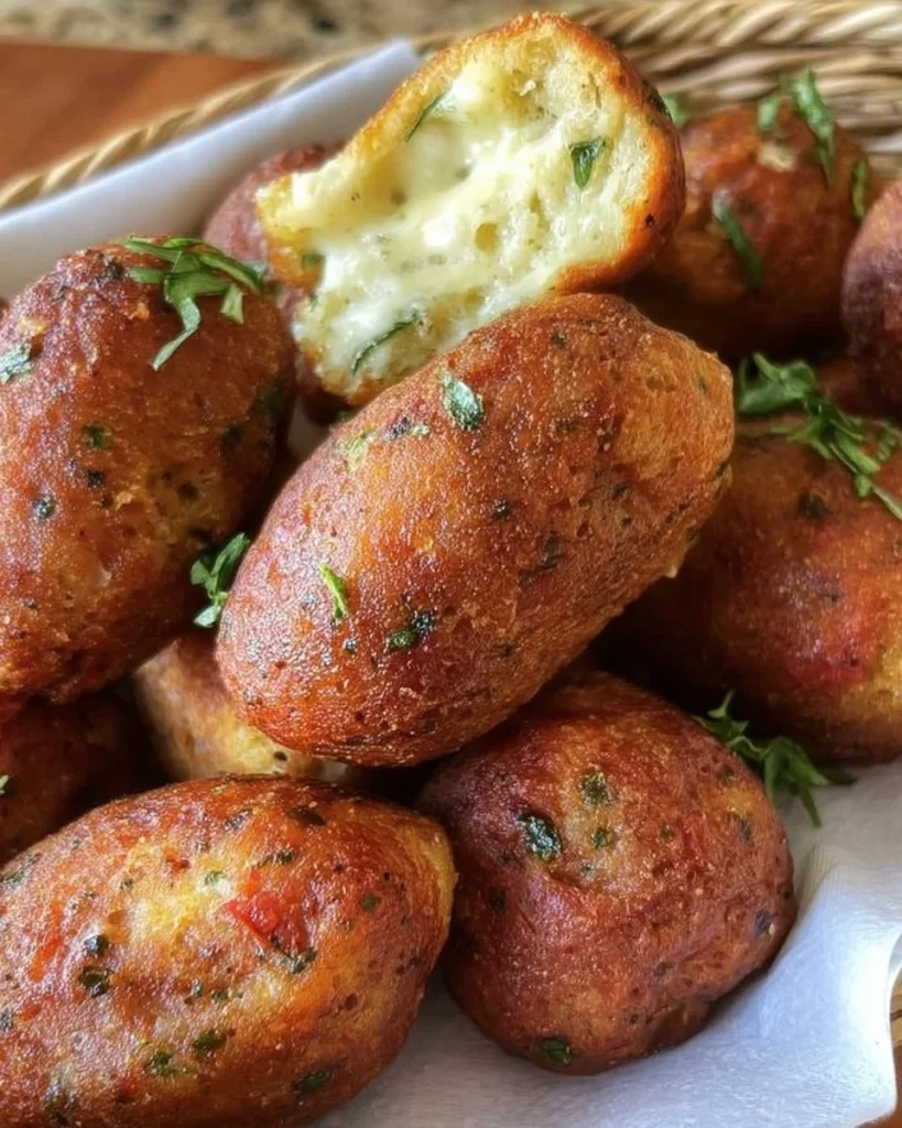 Polpette di pane raffermo servite con contorni freschi