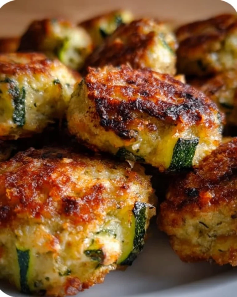Polpette di Zucchine al Forno croccanti e saporite su un piatto