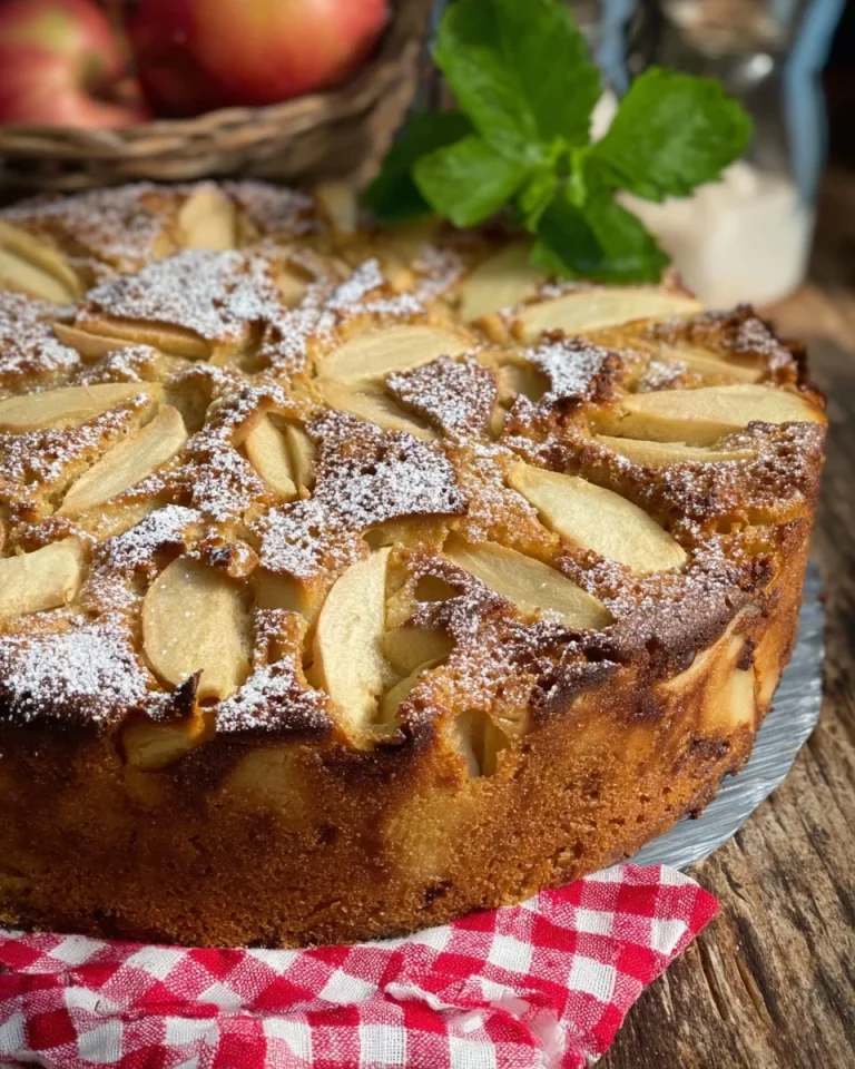 Torta di Mele con fette di mela fresche