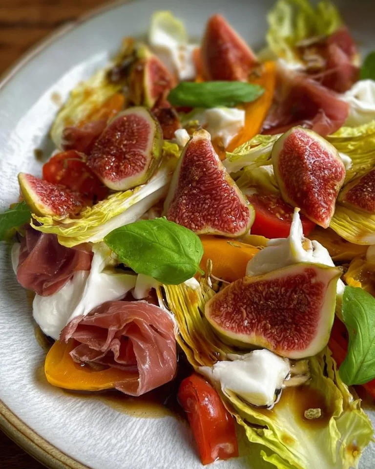 Insalata di indivia con fichi e mozzarella