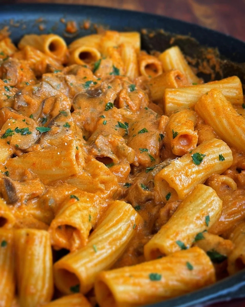 Piatto di Pasta alla Carcerata con ingredienti freschi e colori vivaci