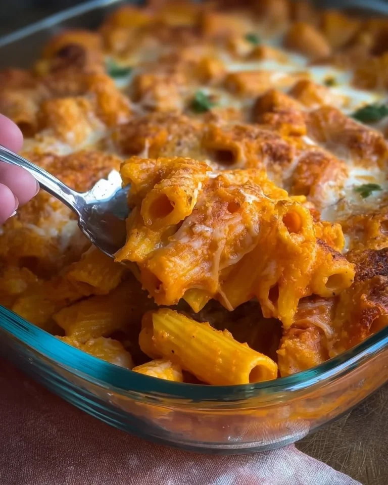 Pasta e Patate al Forno pronta da servire, un piatto tipico della cucina italiana.