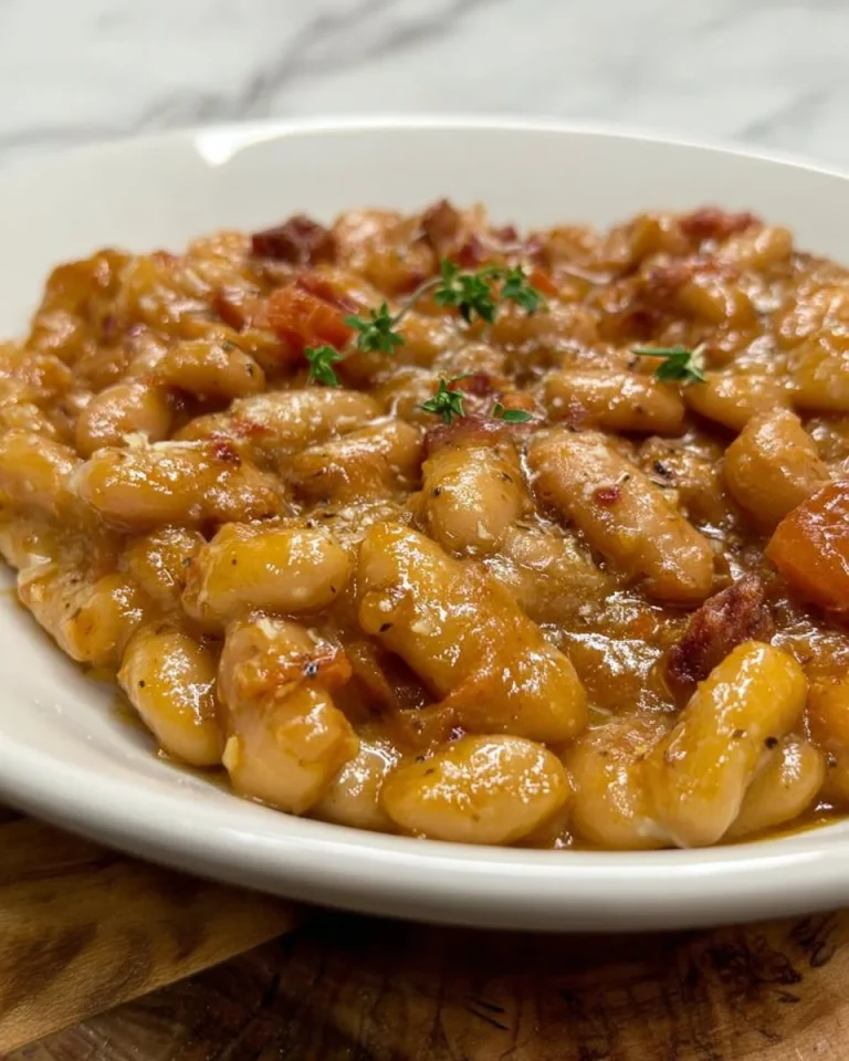 Piatto di Pisarei e fassò, tipica cucina italiana con fagioli e pasta