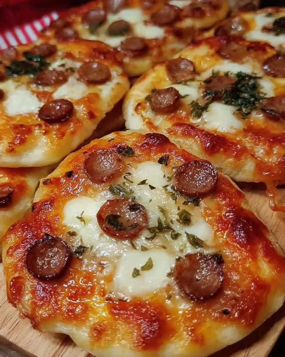 Pizzette fresche e croccanti, perfette per uno snack o un antipasto.