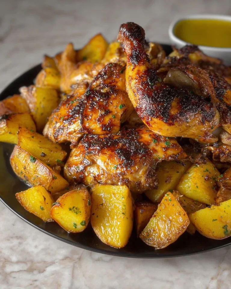 Pollo alla Diavola servito con patate arrosto croccanti e saporite