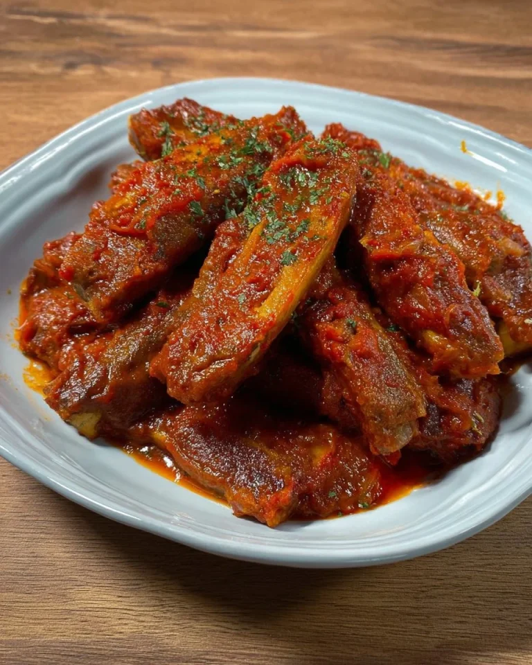 Puntine di maiale in umido con contorni succulenti.