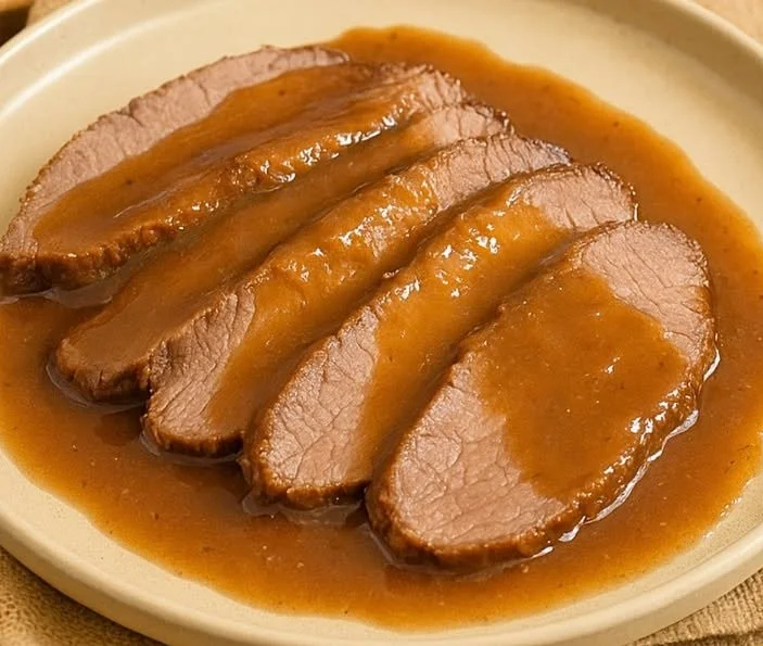 Brasato di Manzo cotto lentamente con vino e spezie