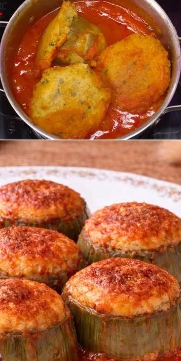 Carciofi alla Palermitana con il tappo, un piatto tipico della tradizione siciliana.