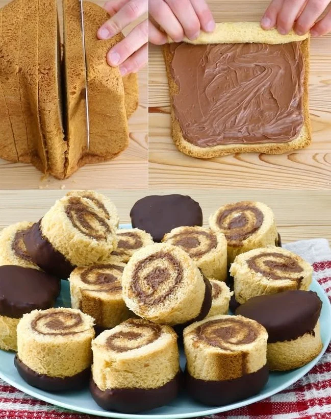 Girelle di Pandoro decorate con zucchero a velo e ripieno dolce