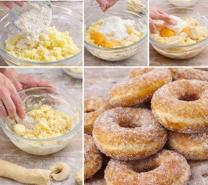 Graffe alle patate appena sfornate, dolci tradizionali italiani.