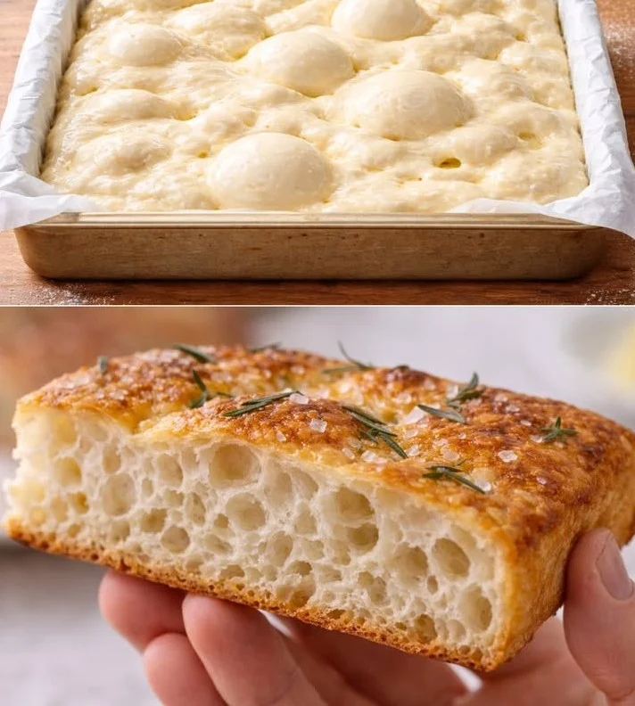 Immagine di una focaccia spaziale con ingredienti freschi e dorati