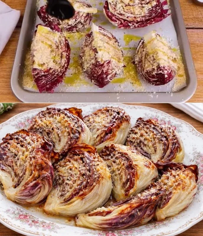 Radicchio al Forno gustoso e profumato su un piatto elegante.