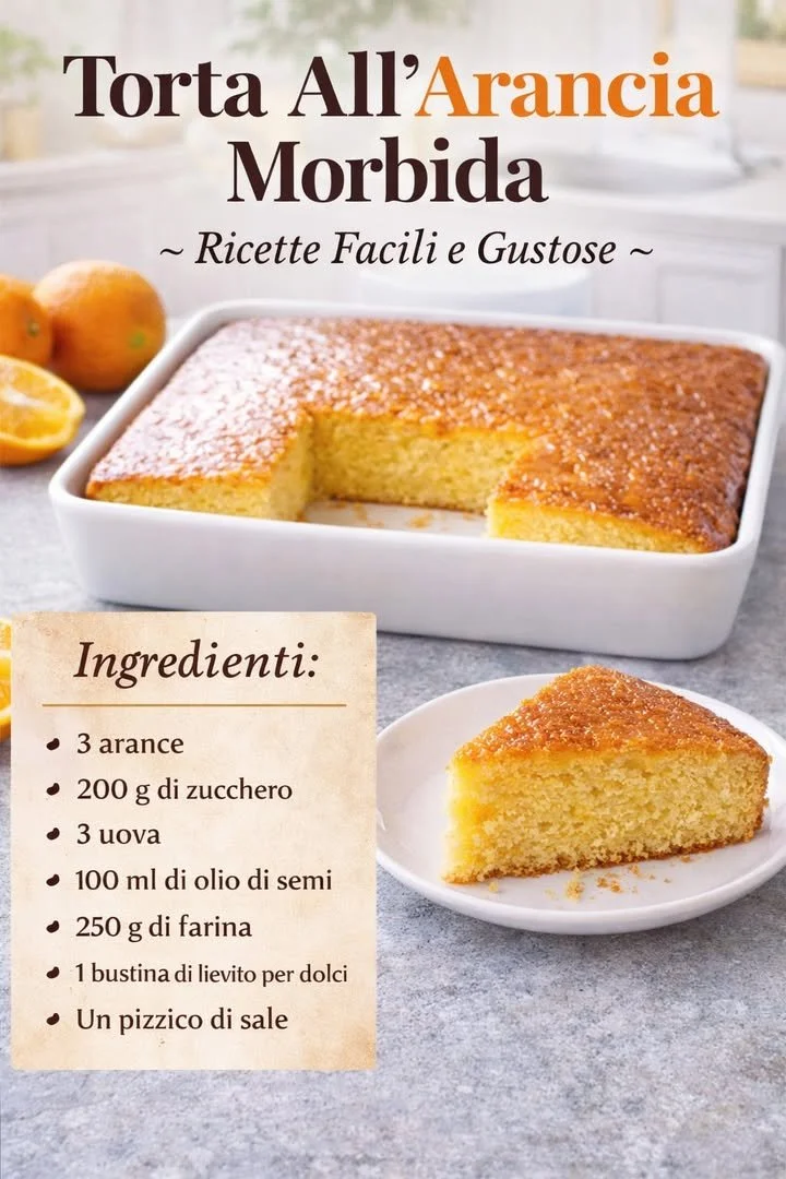 Torta all'arancia morbida