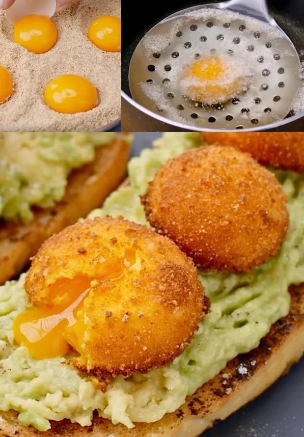 Tuorli fritti croccanti serviti su un piatto elegante