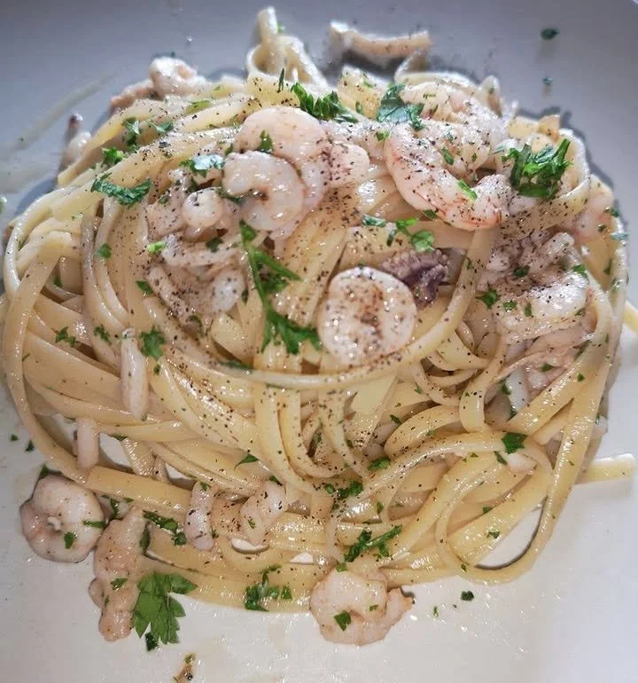 Linguine al calamaro e gamberetto