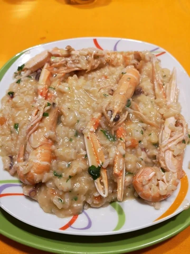 Risotto with shrimp, octopus, and scampi