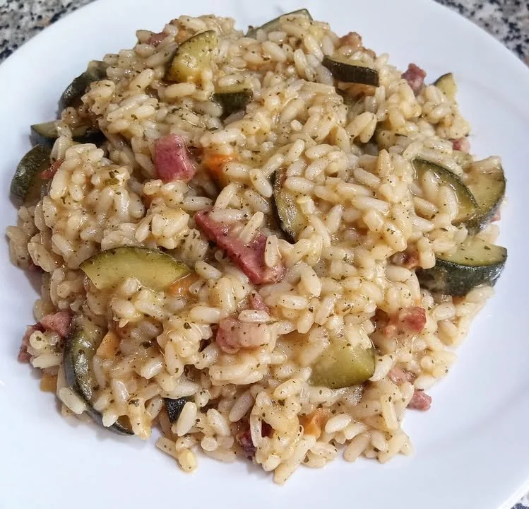 Risotto speck e zucchine