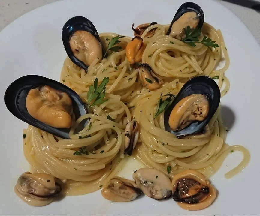 Spaghetti risottati con le cozze